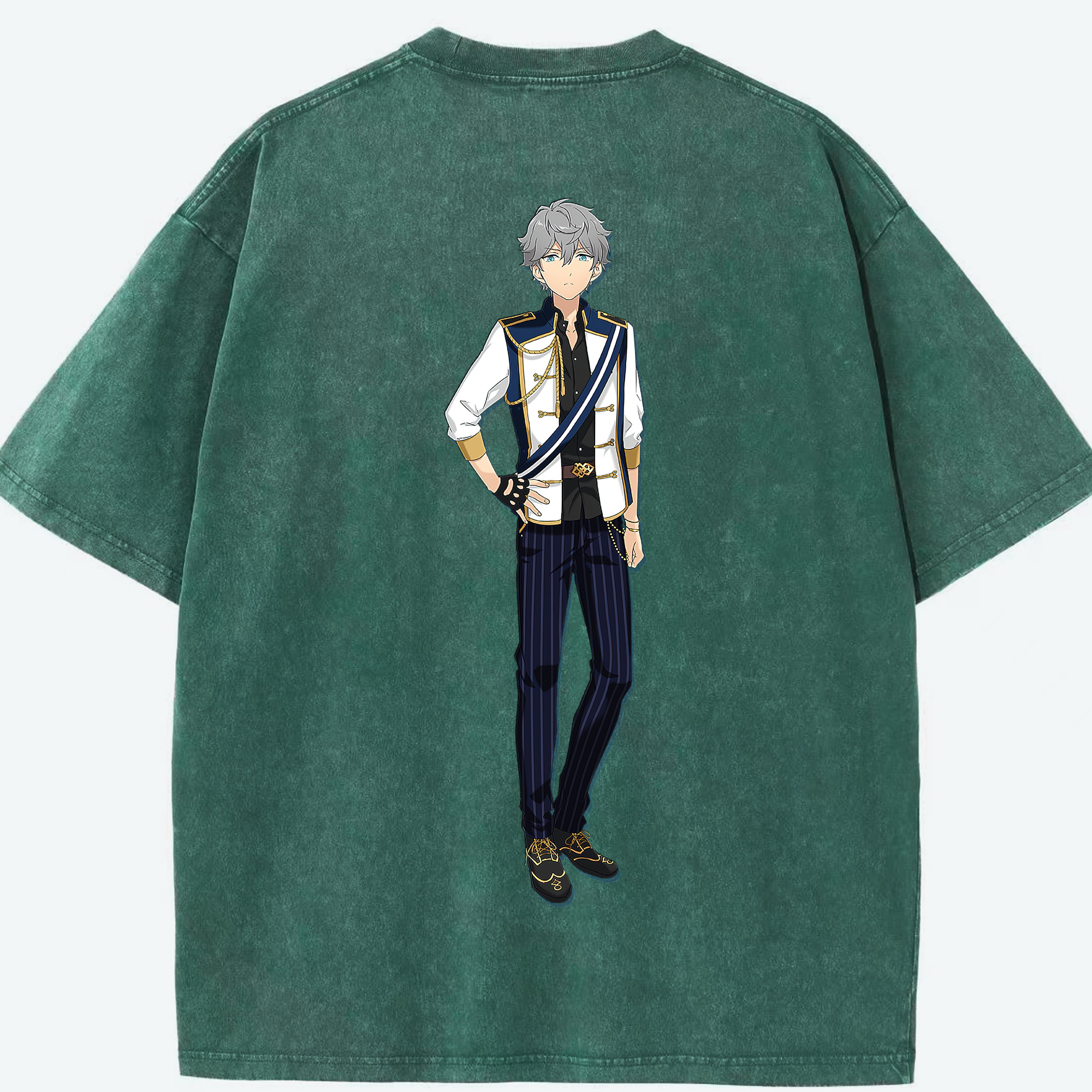 （画像用） あんさんぶるスターズ! Ensemble Stars 綿100% ヴィンテージ風 半袖Tシャツ（背面プリント）